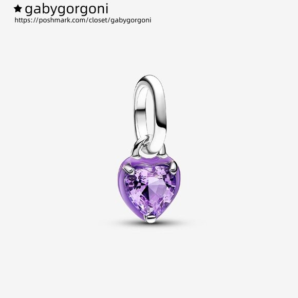 Pandora Pandora ME Purple Chakra Heart Mini Dangle Charm - Picture 1 of 4